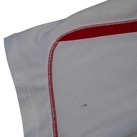 Nike Rutgers University Polo Shirt Mens XXL White Red Nike Fit Team Scarlet Y2K - Picture 2 of 9